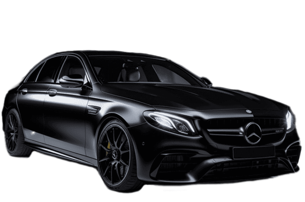 black mercedes chauffeur e class